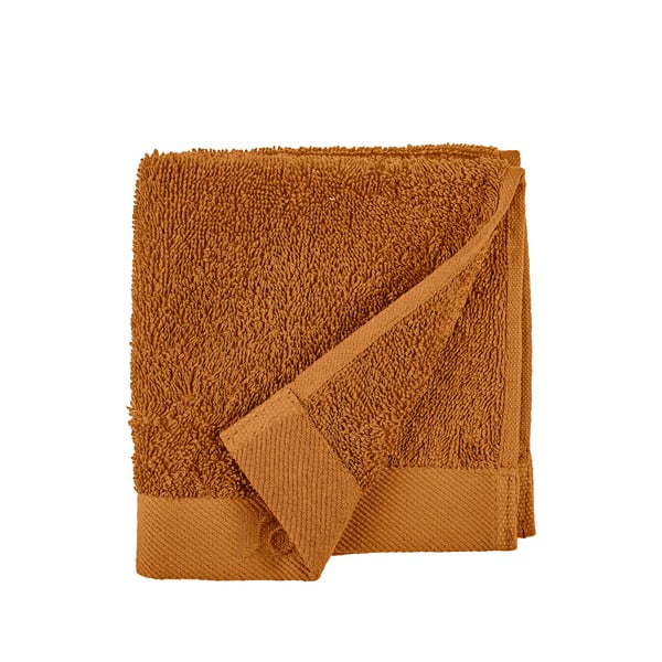 Asciugamano arancione in spugna di cotone Clay, 30 x 30 cm Comfort Organic - Södahl