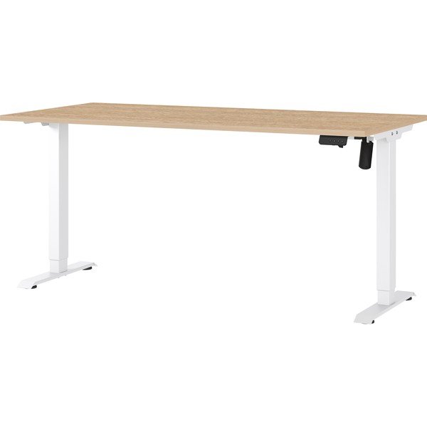 Scrivania regolabile con piano effetto rovere con altezza regolabile elettricamente 80x160 cm Boras – Germania