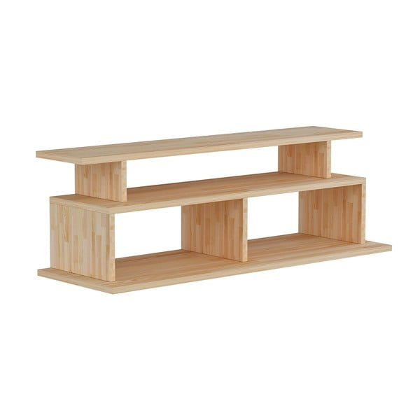Tavolo TV in legno di pino di colore naturale 110x40 cm Ella - Kalune Design