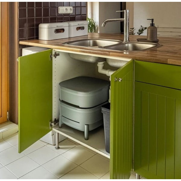 Compostiera grigia 30 l Urbalive – Plastia-image-1