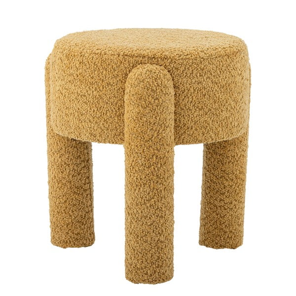 Sgabello giallo ocra imbottito Bruno – Bloomingville