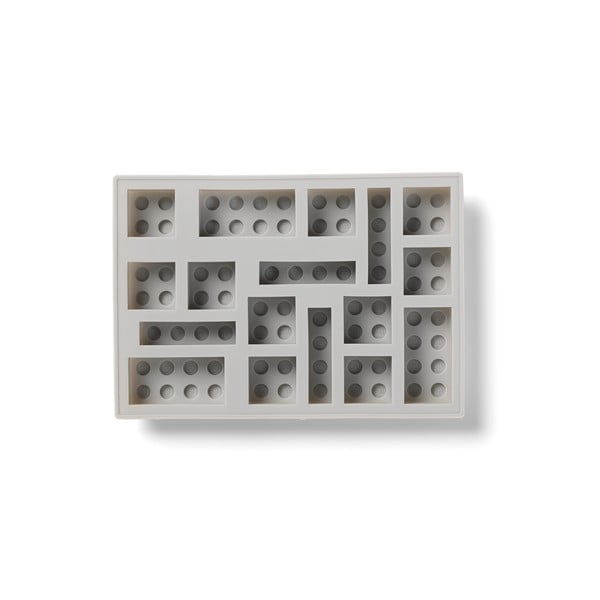 Stampo in silicone grigio per ghiaccio a forma di pezzi Iconic - LEGO®
