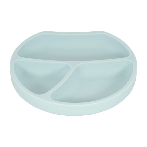 Piatto per bambini azzurro in silicone 19x20,5 cm – Kindsgut-image-2