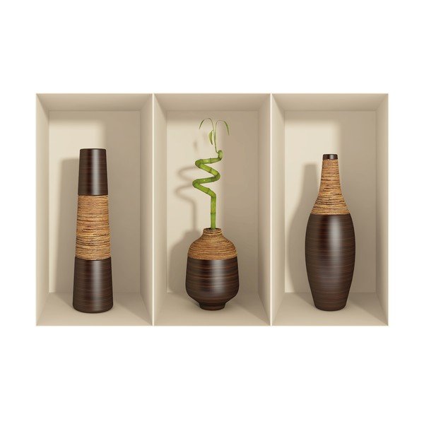 Set di tre adesivi 3D Bamboo - Ambiance-image-1