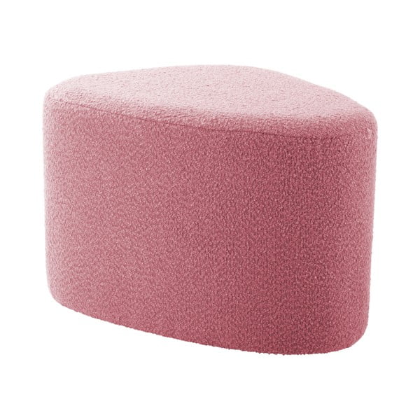 Sgabello in tessuto bouclé rosa Ada - Leitmotiv