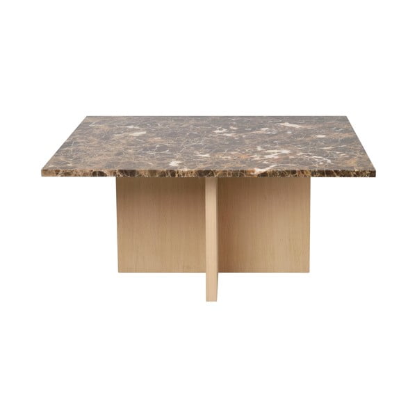 Tavolino in marmo marrone 90x90 cm Brooksville - Rowico-image-3