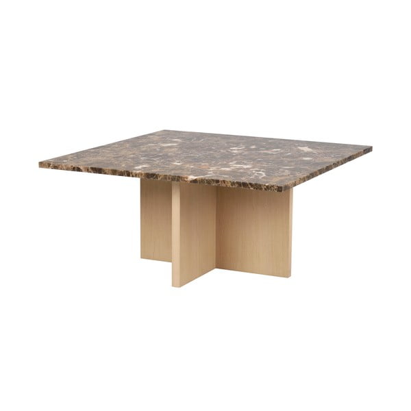 Tavolino in marmo marrone 90x90 cm Brooksville - Rowico