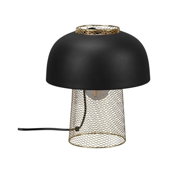 Lampada da tavolo nera opaca in metallo (altezza totale 28 cm) Punch – Reality