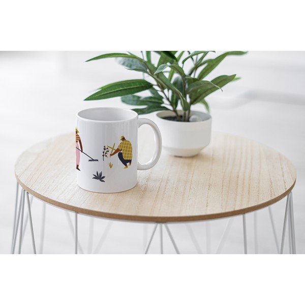 Tazza in ceramica bianca, 330 ml Planting - Butter Kings-image-1