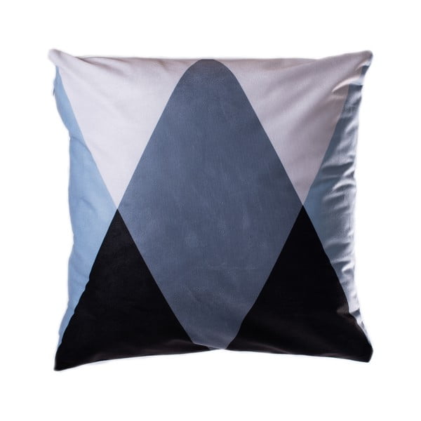 Cuscino a triangolo JAHU grigio-blu, 45 x 45 cm Geometry - JAHU collections