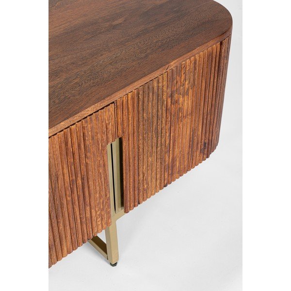 Mobile TV di colore naturale in mango massiccio 180x45x40 cm Vilas – Bizzotto-image-2