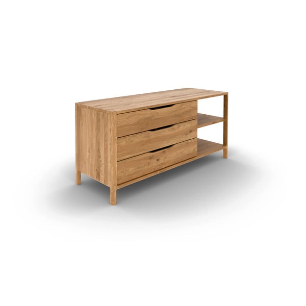 Cassettiera bassa in legno di quercia in colore naturale 140x64 cm Twig - The Beds-image-2