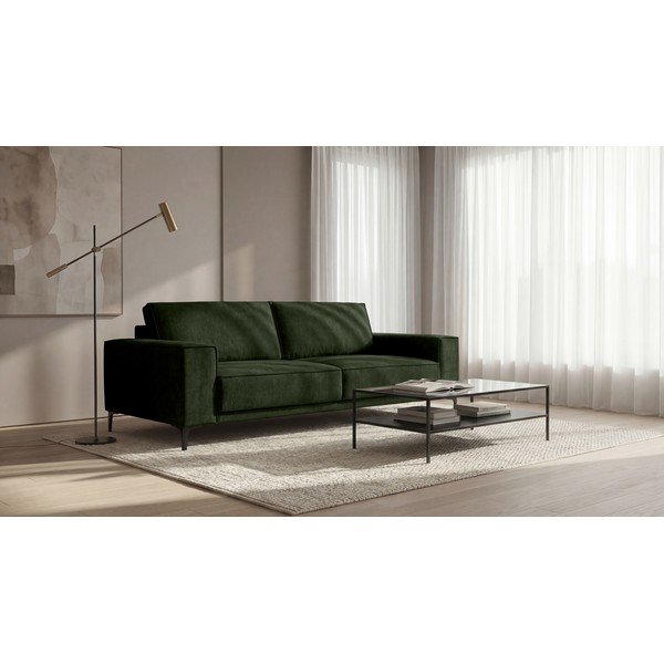 Divano verde con rivestimento in ciniglia 224 cm Copenhagen – Scandic-image-1