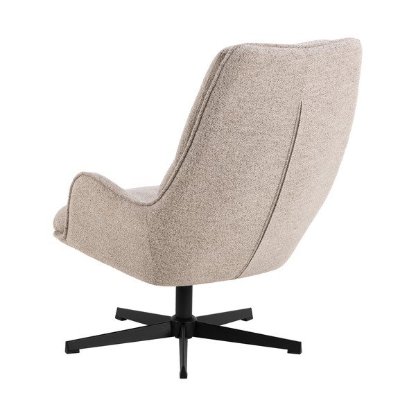 Poltrona beige girevole con rivestimento in bouclé Bosley – Actona-image-3