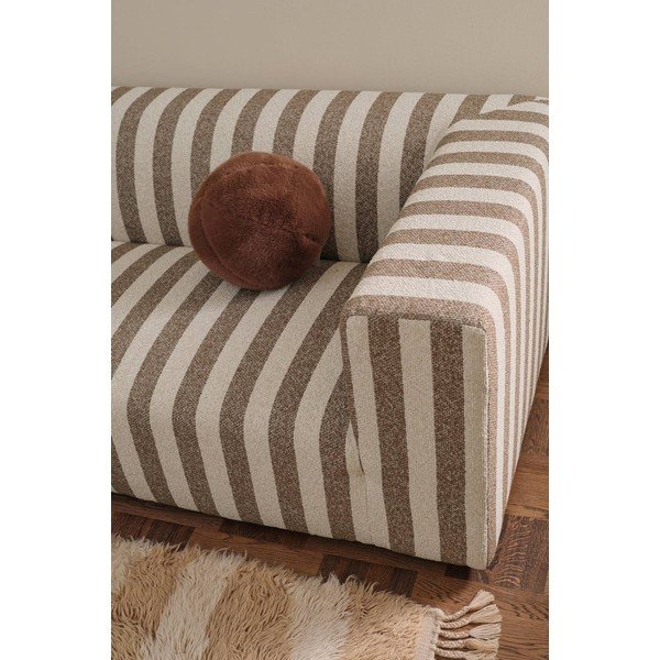 Divano marrone/color crema con rivestimento in ciniglia 220 cm Lisa – Ellos Home-image-2