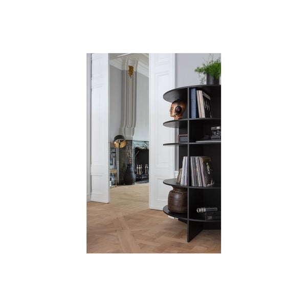 Libreria in frassino nero 100x168 cm Trian - WOOOD-image-4