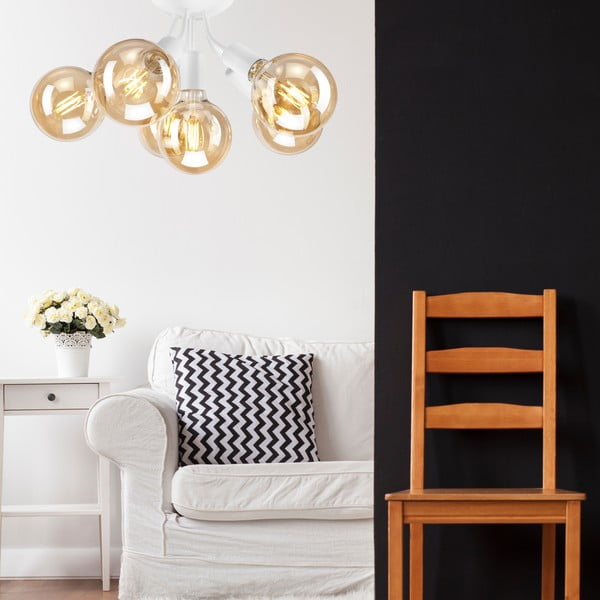 Plafoniera senza paralume bianca Viggo – LAMKUR-image-2