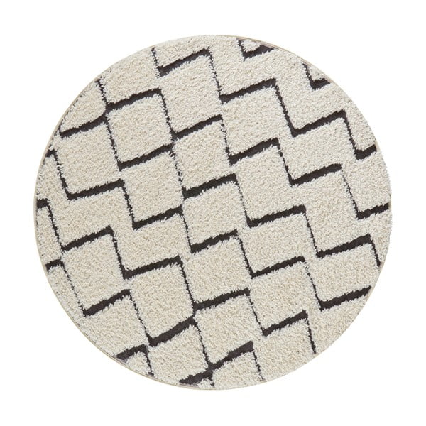 Tappeto beige e nero , ⌀ 160 cm Handira - Mint Rugs