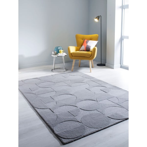 Tappeto in lana grigio 160x230 cm Gigi - Flair Rugs-image-1