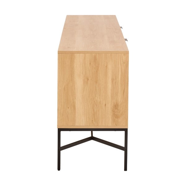 Cassettiera in colore naturale con effetto rovere 180x70x40 cm Jaipur - Actona-image-3