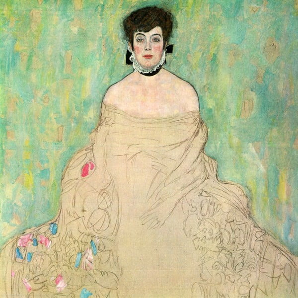 Riproduzione di un dipinto , 40 x 40 cm Gustav Klimt - Amalie Zuckerkandl - Fedkolor