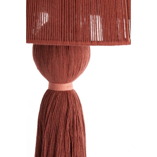 Lampada da tavolo color mattone con paralume in tessuto (altezza totale 58 cm) Espino – Light & Living-image-3