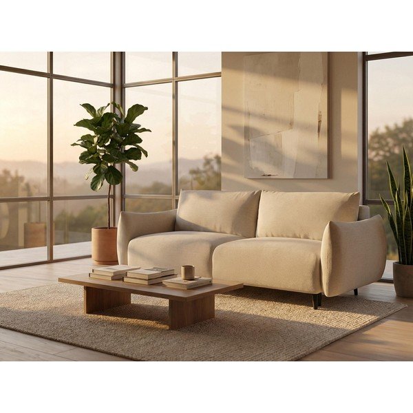 Divano angolare rosa (con penisola a sinistra) Malie – Makamii-image-1