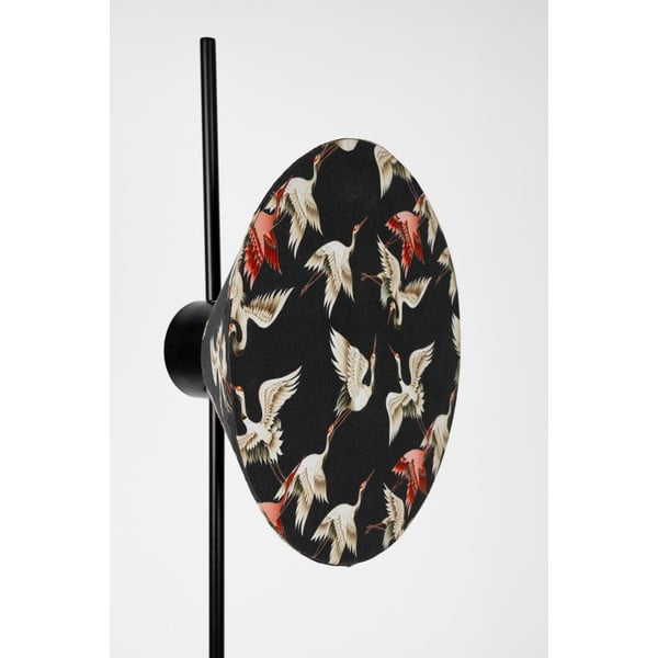 Lampada da terra nera con paralume in tessuto (altezza 158 cm) Jaylee - White Label-image-4