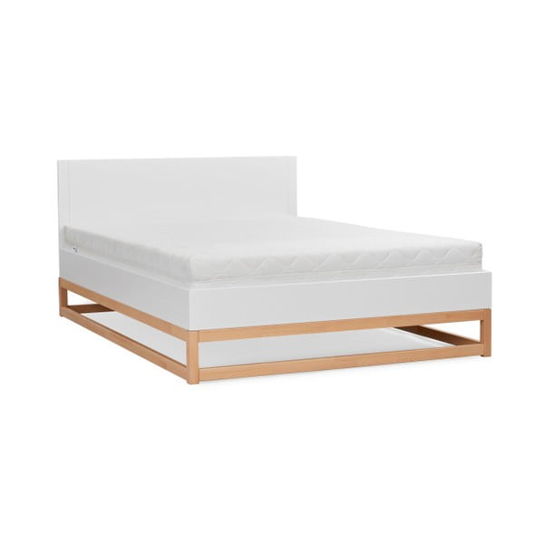 Dvoulůžková postel z masivního borovicového dřeva SKANDICA Karin, 140 x 200 cm-image-4