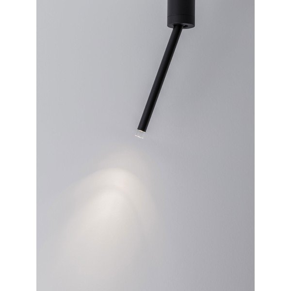 Plafoniera LED nera opaca in alluminio con struttura flessibile Stilvi – Nova Luce-image-2