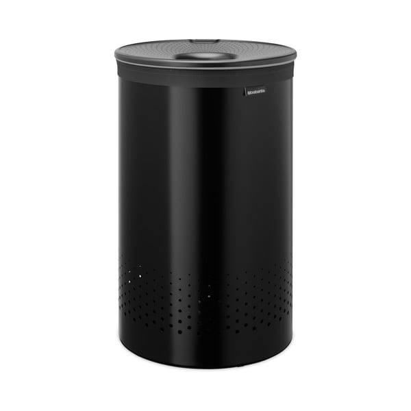 Cesto portabiancheria in metallo nero opaco 60 l - Brabantia