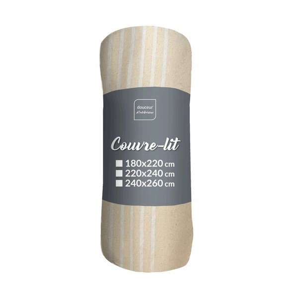 Copriletto beige 240x260 cm Adele – douceur d'intérieur