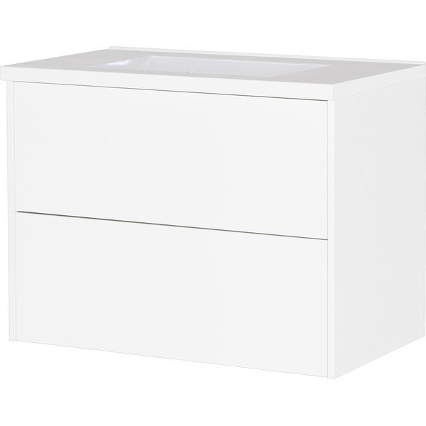 Mobile da lavabo bianco opaco da appendere 81x61 cm Bodera – Germania