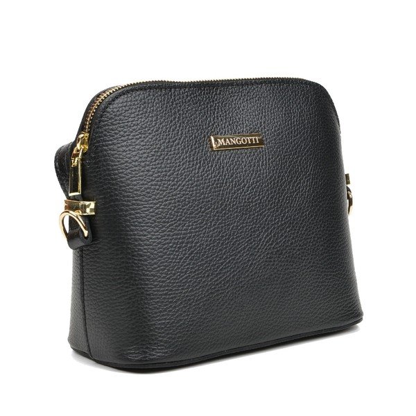 Černá kožená kabelka Mangotti Bags Cosma-image-4