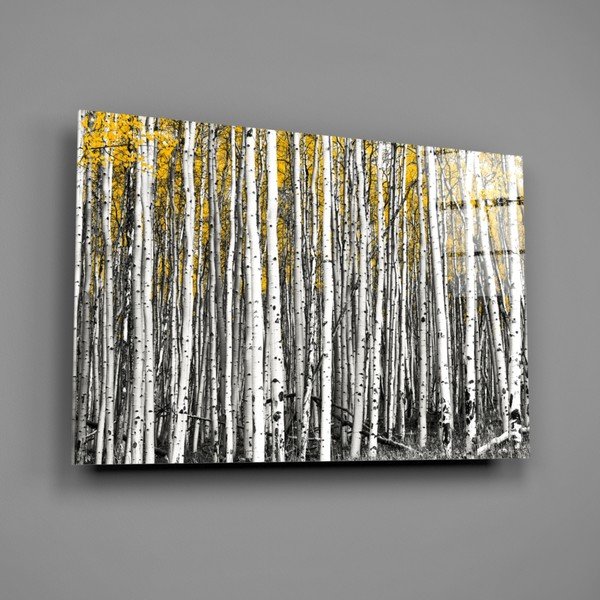 Pittura su vetro , 110 x 70 cm Yellow Forest - Insigne-image-3