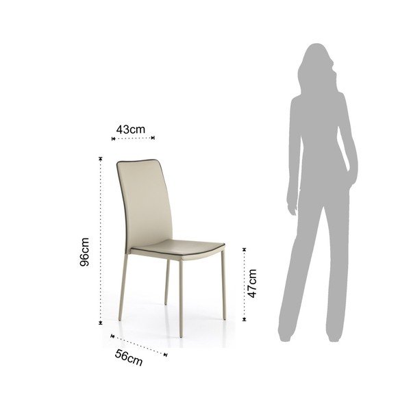 Sedie da pranzo beige in set di 2 Kable - Tomasucci-image-2