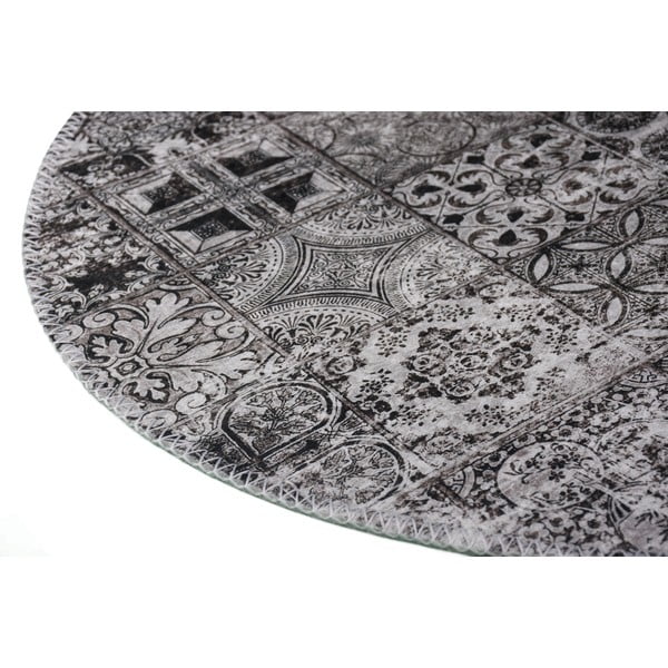 Tappeto rotondo lavabile grigio ø 120 cm - Vitaus-image-2