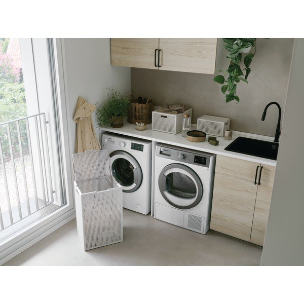 Cesta per il bucato color crema in plastica riciclata 60 l Kaya – Curver-image-2