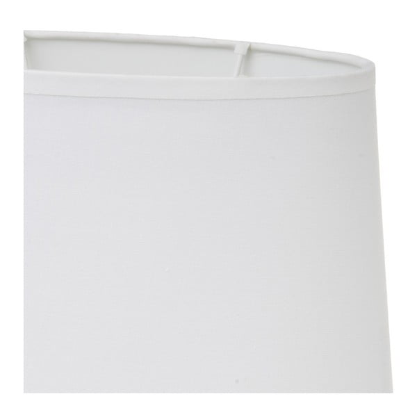 Lampada da tavolo in ceramica bianca con paralume in tessuto (altezza 30 cm) - Casa Selección-image-4