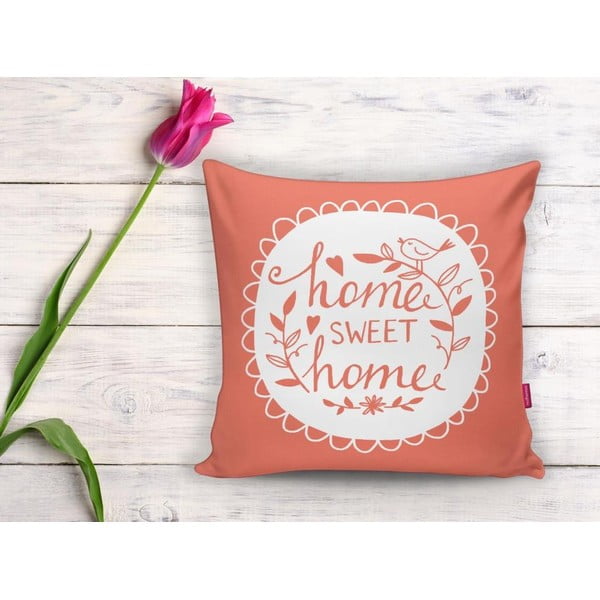 Federa arancione Home Sweet Home, 45 x 45 cm - Minimalist Cushion Covers