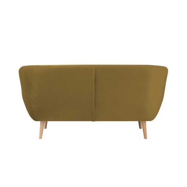 Divano a due posti giallo senape Benito - Mazzini Sofas-image-1