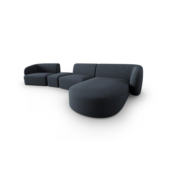 Divano angolare blu scuro, angolo destro Shane - Micadoni Home-image-1