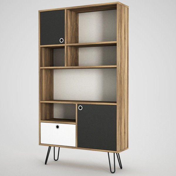 Biblioteca in noce Karamel - Tera Home-image-1