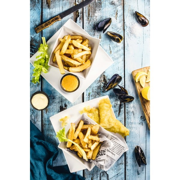 Piatto fondo in porcellana bianca East Meets West, 21,5 x 21,5 cm - Maxwell & Williams-image-3