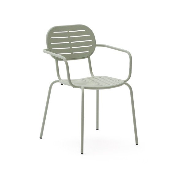 Sedia da giardino in metallo color menta Brai - Kave Home
