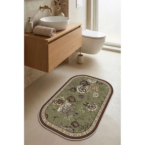 Tappetino per il bagno verde 60x90 cm – Foutastic-image-1