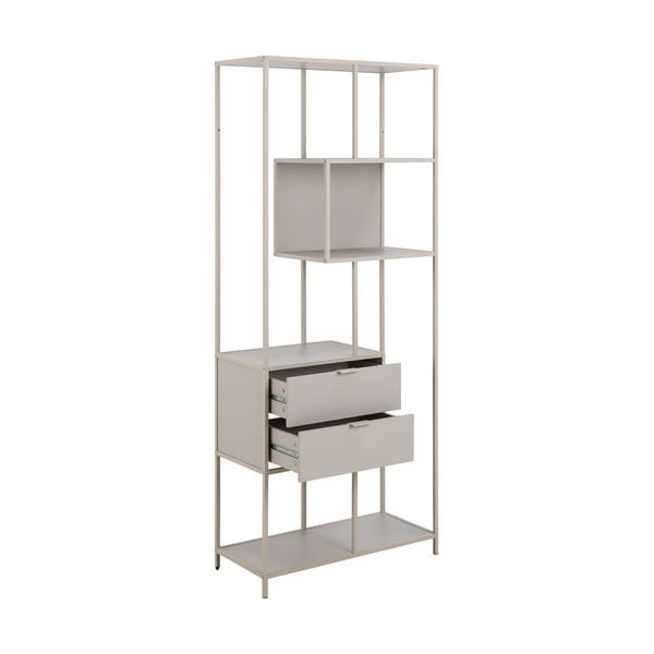 Libreria grigia 77x185x35 cm Seaford – Actona-image-2