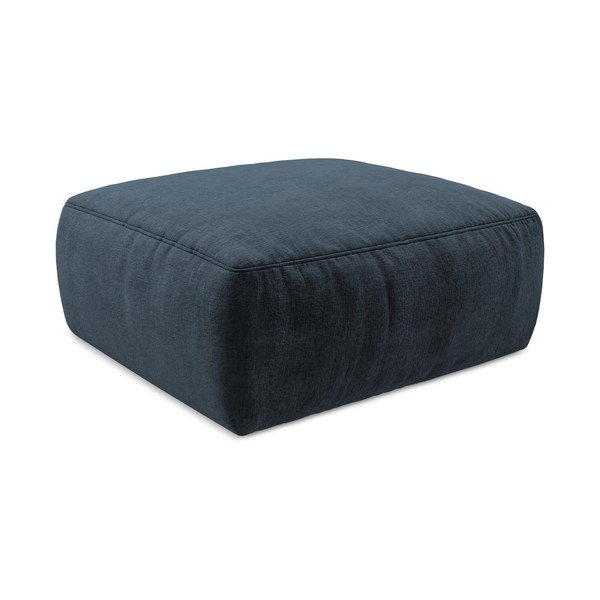 Poggiapiedi blu scuro con rivestimento in ciniglia Kuki – Makamii-image-3