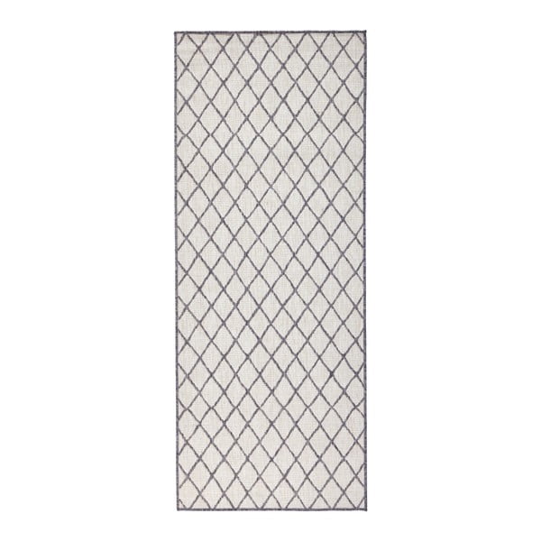 Tappeto da esterno grigio e crema , 80 x 250 cm Malaga - NORTHRUGS