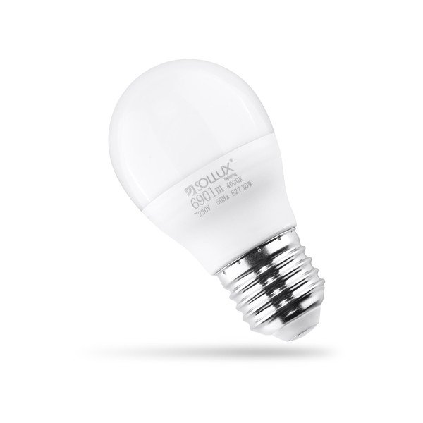 Lampadina LED con luce neutra con presa E27, 7,5 W – Sollux
